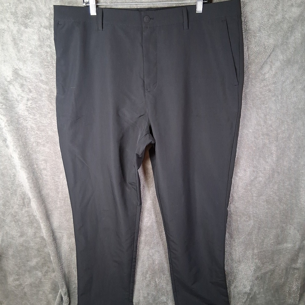 Banana Republic Stretch Slim Fit Flat Front Woven Pants Men Size 40x32 Black